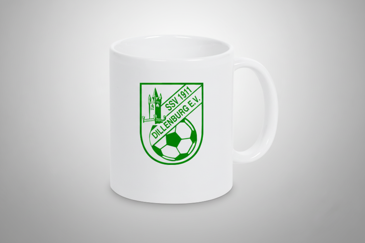 Keramiktasse mit Vereinslogo – SSV Dillenburg