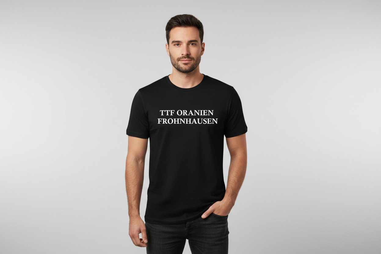 T-Shirt Schriftzug TTF Oranien Frohnhausen