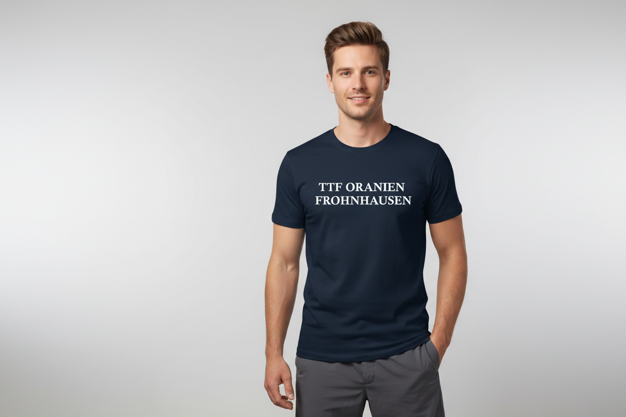 T-Shirt Schriftzug TTF Oranien Frohnhausen
