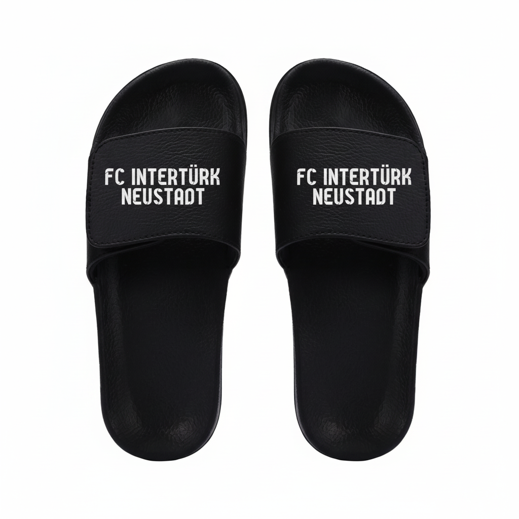 FC Intertürk Neustadt Badelatschen - Unisex Badeschuhe mit Vereinslogo
