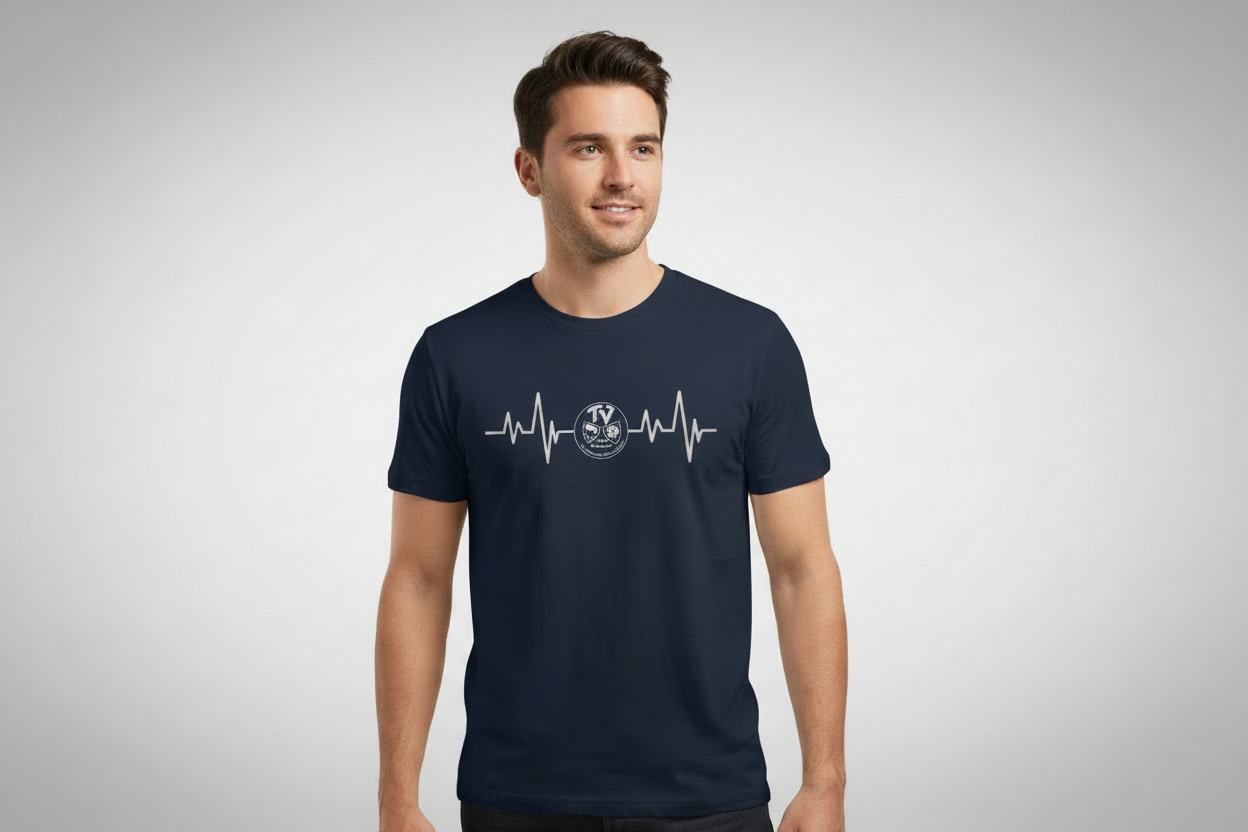 TV Ewersbach T-Shirt „Puls“ - EKG-Herzschlag-Design Unisex