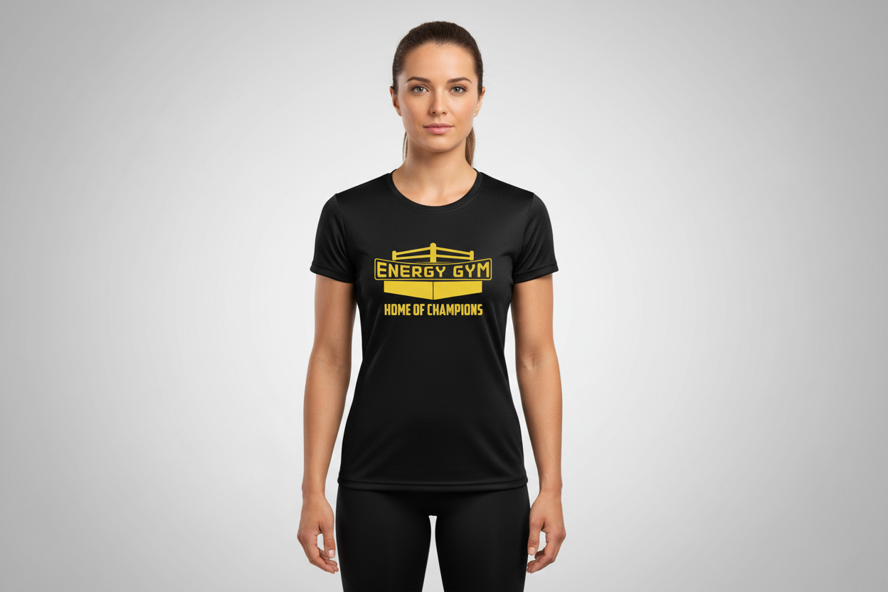 Energy Gym Sporty T-Shirt Damen - Polyester Trainingsshirt